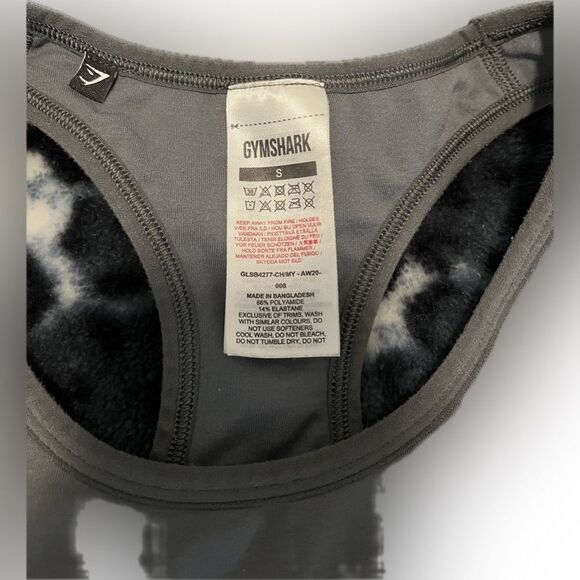 Gymshark Fit Seamless Sports Bra - Charcoal/Yellow - Small - Picture 3 of 3